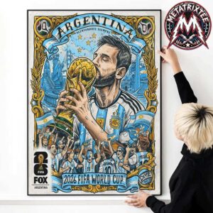 Argentina x FIFA World Cup 2026 Poster By Diego Jimenez Captures The Global Desire For Messi And Argentina To Win Premium Poster Canvas