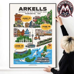 Arkells Toronto ON Poster For Tonight Between Us City Takeover Tour 2026 At Lee’s Palace And History And RBC Amp On June 17 To 19 Poster Canvas