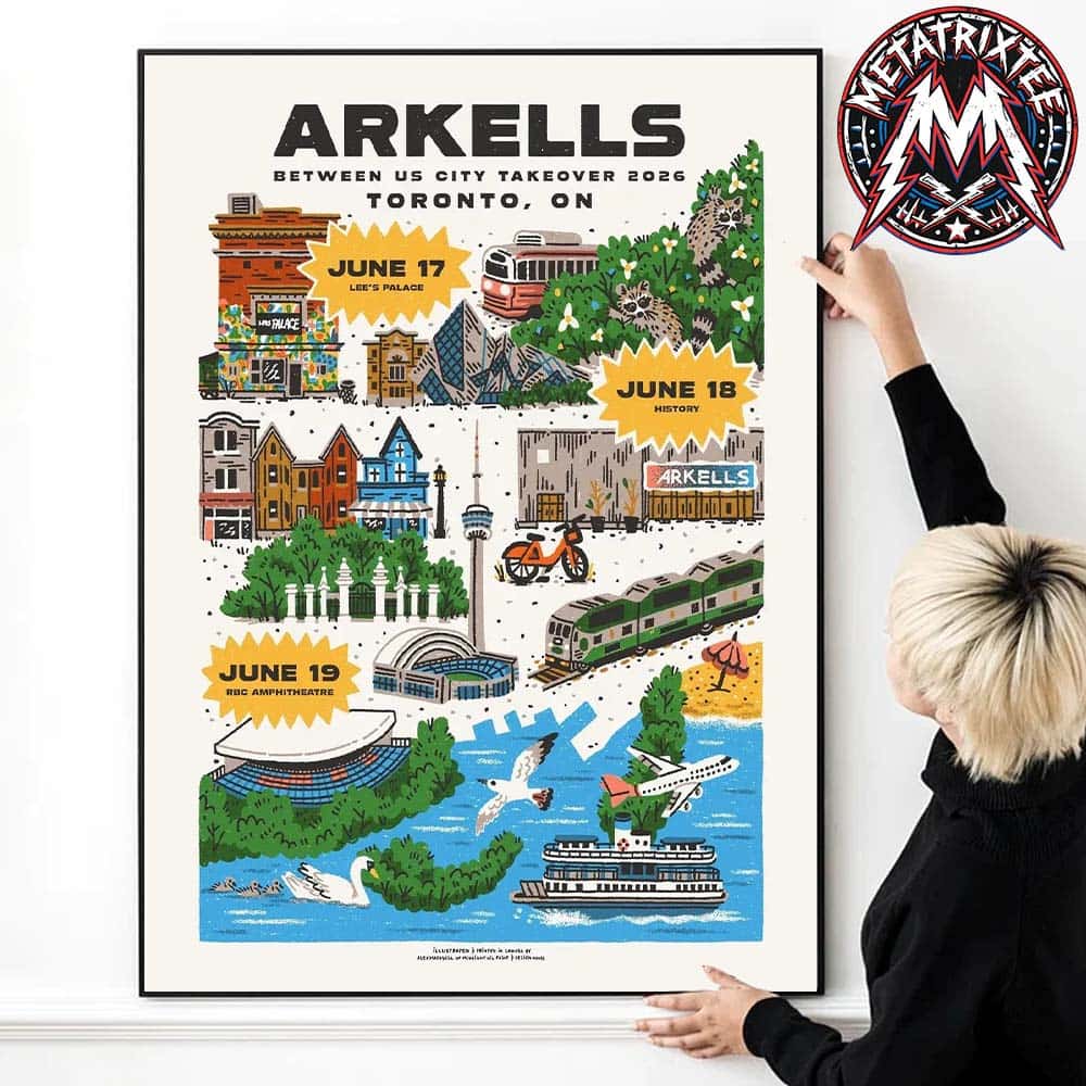 Arkells Toronto ON Poster For Tonight Between Us City Takeover Tour 2026 At Lee’s Palace And History And RBC Amp On June 17 To 19 Poster Canvas Arkells Toronto ON Poster For Tonight Between Us City Takeover Tour 2026 At Lee’s Palace And History And RBC Amp On June 17 To 19 Poster Canvas