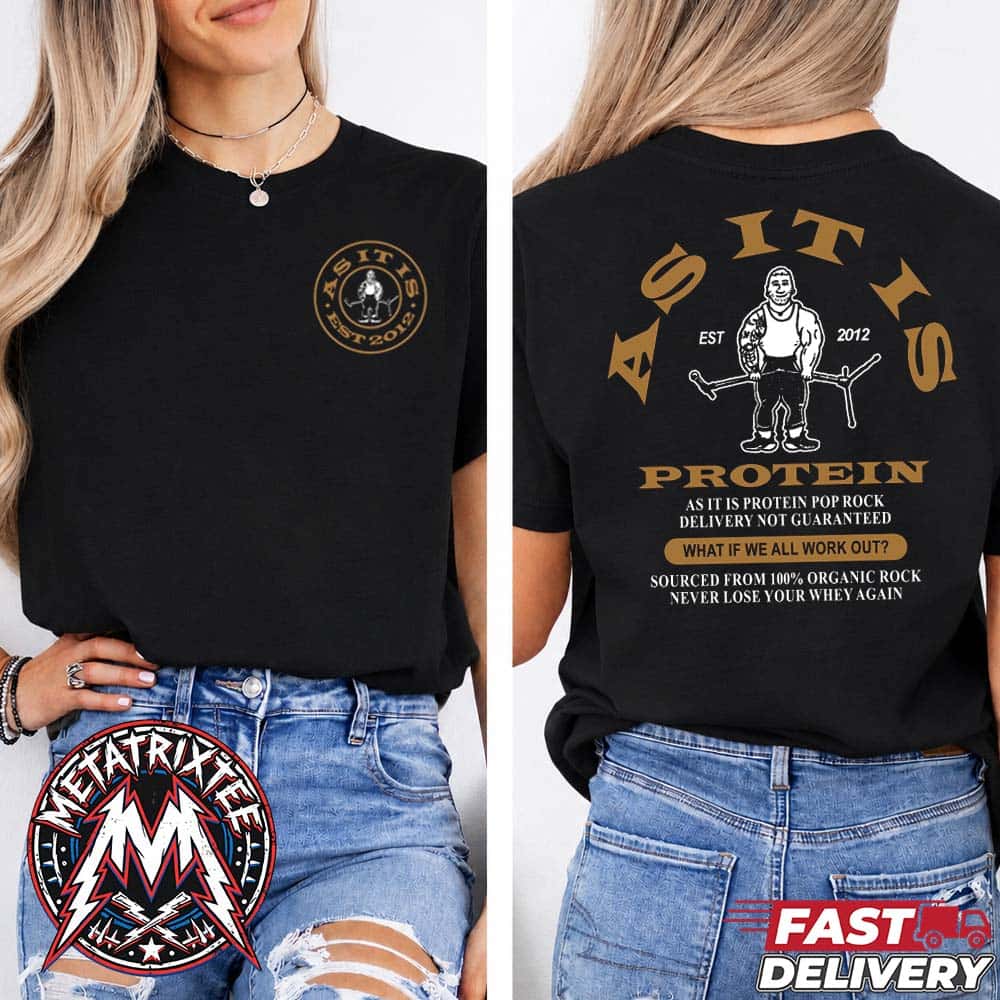As It Is Protein 2026 Tee Pro-Tee-N Two Sided Print Black T-Shirt As It Is Protein 2026 Tee Pro-Tee-N Two Sided Print Black T-Shirt