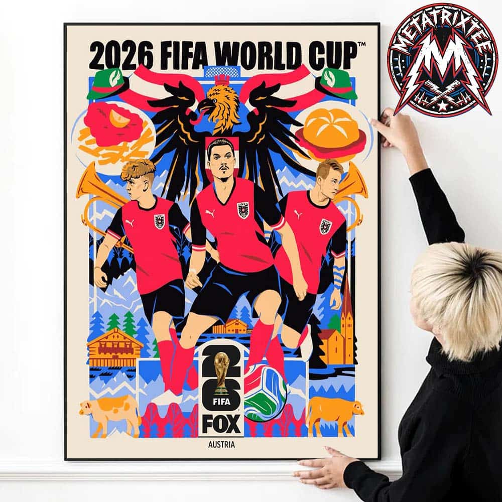 Austria x FIFA World Cup 2026 Poster By Aliz Buzas Blends Austria’s Nature And Culinary Heritage Premium Poster Canvas Austria x FIFA World Cup 2026 Poster By Aliz Buzas Blends Austria’s Nature And Culinary Heritage Premium Poster Canvas