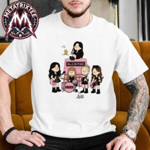 BLACKPINK × Snoopy How You Like That Peanuts Style K-Pop Queens Meet Peanuts Gang White T-Shirt