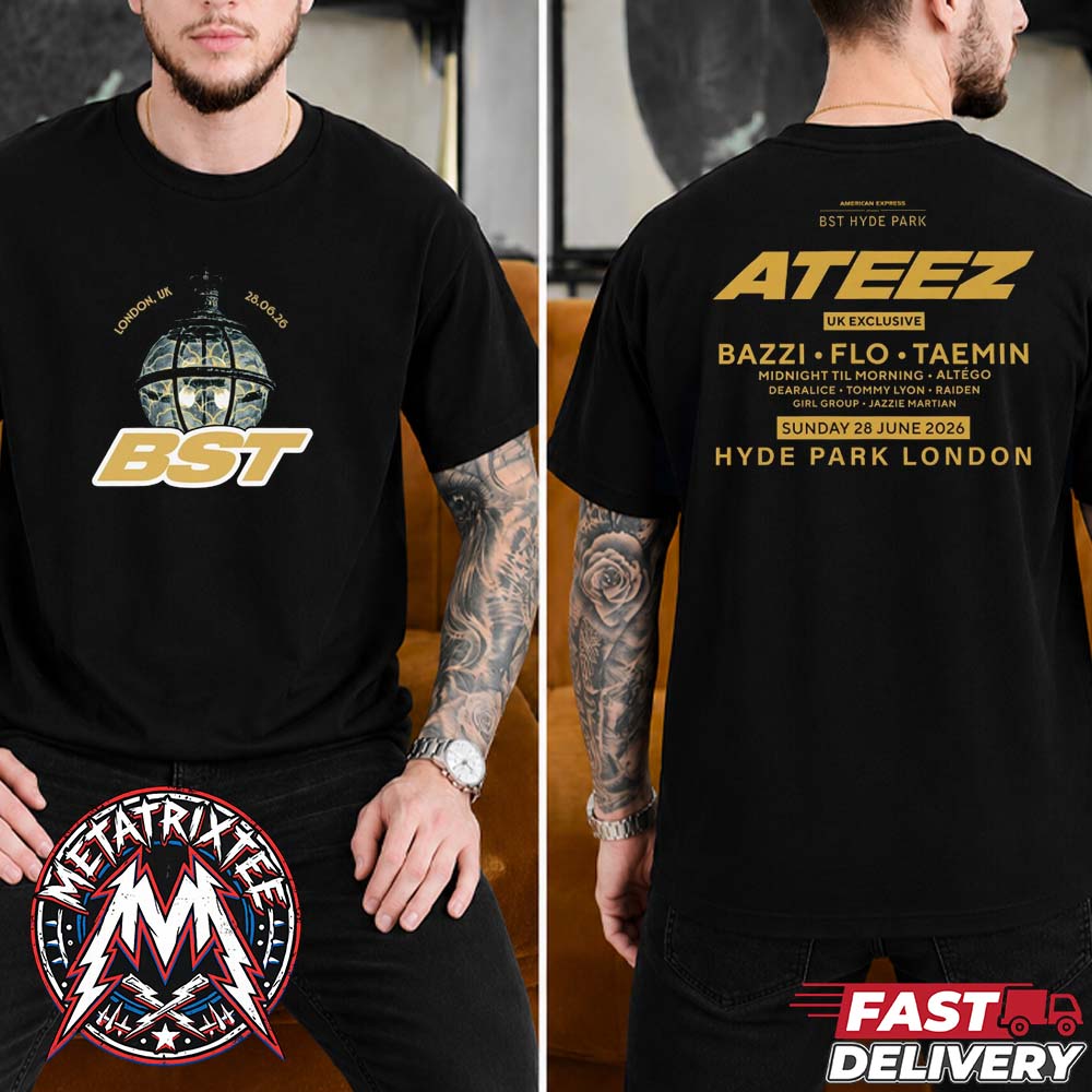 BST Hyde Park Festival 2026 Ateez Event Tee For Hyde Park London