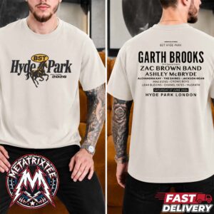 BST Hyde Park Festival 2026 Garth Brooks Event Tee For Hyde Park London On Saturday 27 June 2026 Two Sided T-Shirt