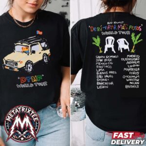 Bad Bunny World Tour Jeep Tee For Debi Tirar Mas Fotos World Tour 2026 Two Sided Print T-Shirt