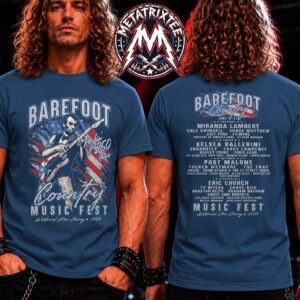 Barefoot Country Music Fest 2026 BCMF26 250 Abe Tee For Wildwood NJ On June 18-21 Navy T-Shirt