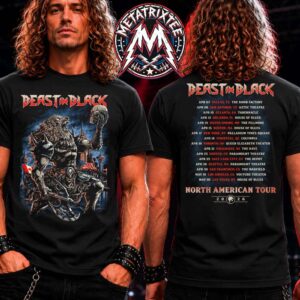 Beast In Black North American Tour 2026 Merch Tee Cities List For April 7 To May 2 Two Sided Short T-Shirt