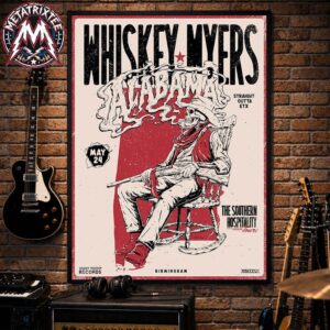 Birmingham Alabama 2026 Whiskey Myers Concert Poster At Coca-Cola Amphitheater On May 24 The Southern Hospitality Tour 2026 Poster Canvas