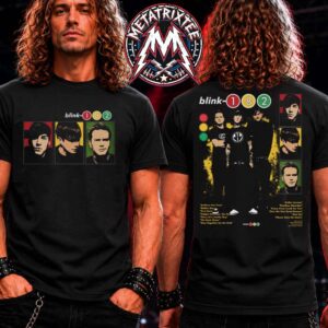 Blink-182 Celebrating Tee Take Off Your Pants And Jacket 25 Year Anniversary Edition Black Two Sided T-Shirt
