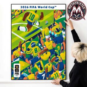 Brazil x FIFA World Cup 2026 Poster By Erik Guarisco Capture The Intensity And Movement Of Soccer Durable Poster Canvas