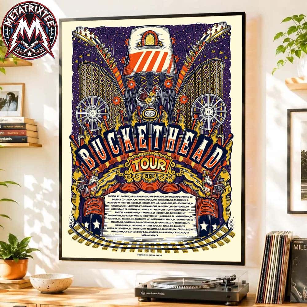 Buckethead Band Tour 2026 For Spring And Summer Tour Poster Cities List By Danny Evans Poster Canvas Buckethead Band Tour 2026 For Spring And Summer Tour Poster Cities List By Danny Evans Poster Canvas
