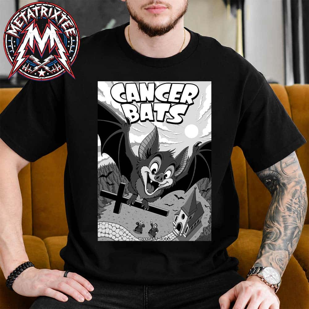 Cancer Bats x Hellfest Open Air Festival 2026 Poster By Brooks In Clisson France On June 20 2026 Unisex T-Shirt Cancer Bats x Hellfest Open Air Festival 2026 Poster By Brooks In Clisson France On June 20 2026 Unisex T-Shirt