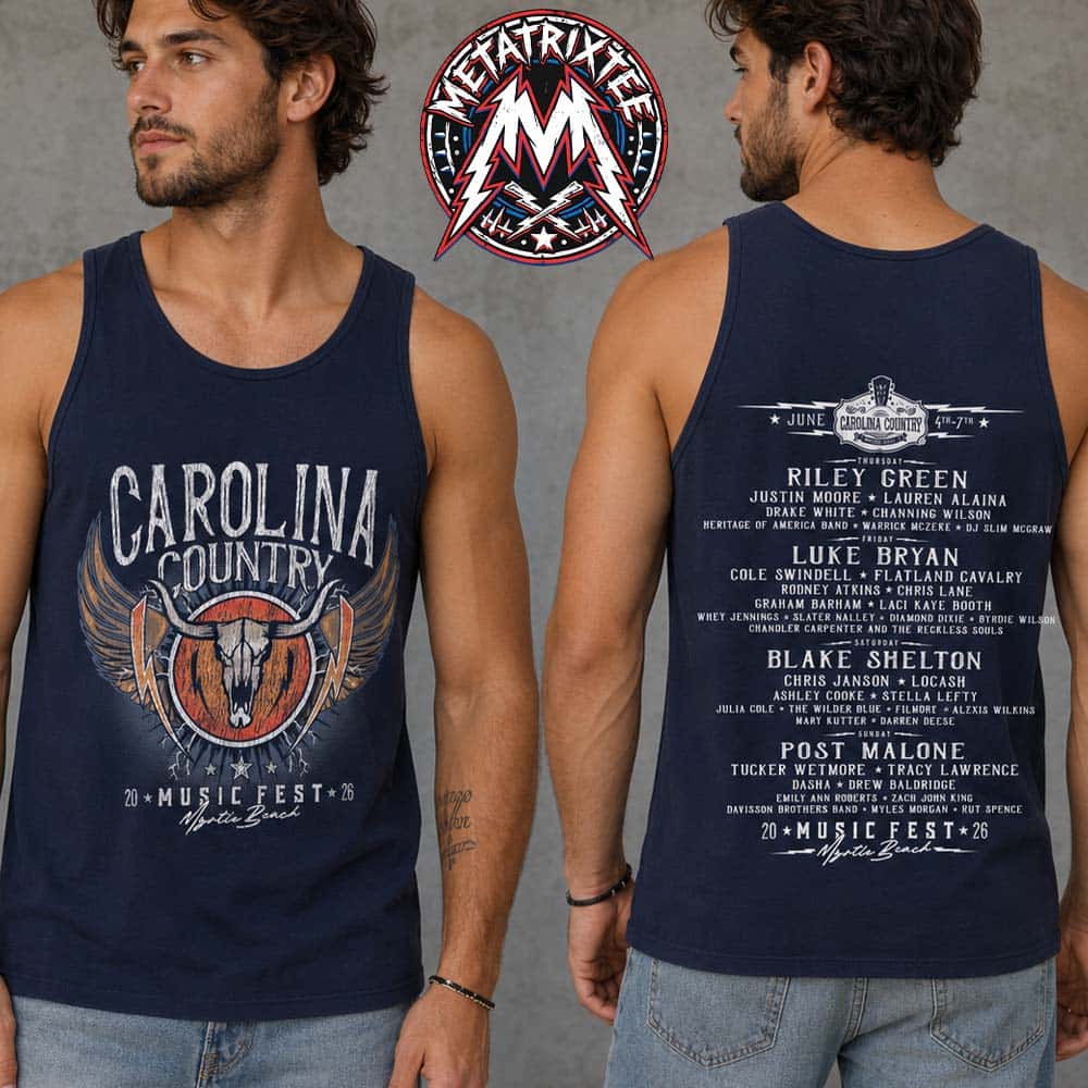 Carolina Skull Tee CCMF26 Carolina Country Music Fest 2026 For June 4–7 2026 In Myrtle Beach SC Unisex Tank Top T-Shirt Carolina Skull Tee CCMF26 Carolina Country Music Fest 2026 For June 4–7 2026 In Myrtle Beach SC Unisex Tank Top T-Shirt