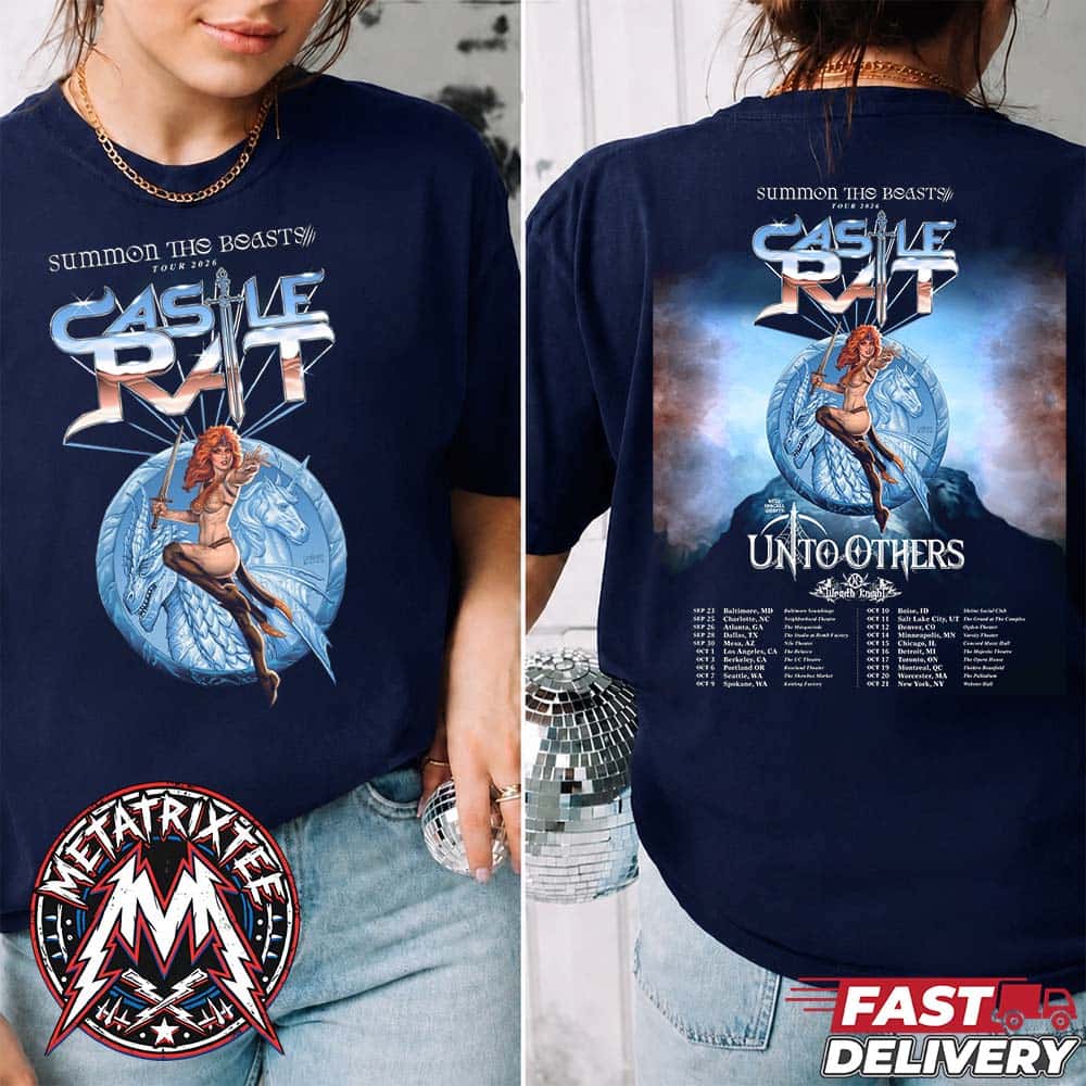 Castle Rat Summon The Beasts Tour US And Canada 2026 Dates List For September 23 To October 21 Two Sided Navy T-Shirt Castle Rat Summon The Beasts Tour US And Canada 2026 Dates List For September 23 To October 21 Two Sided Navy T-Shirt