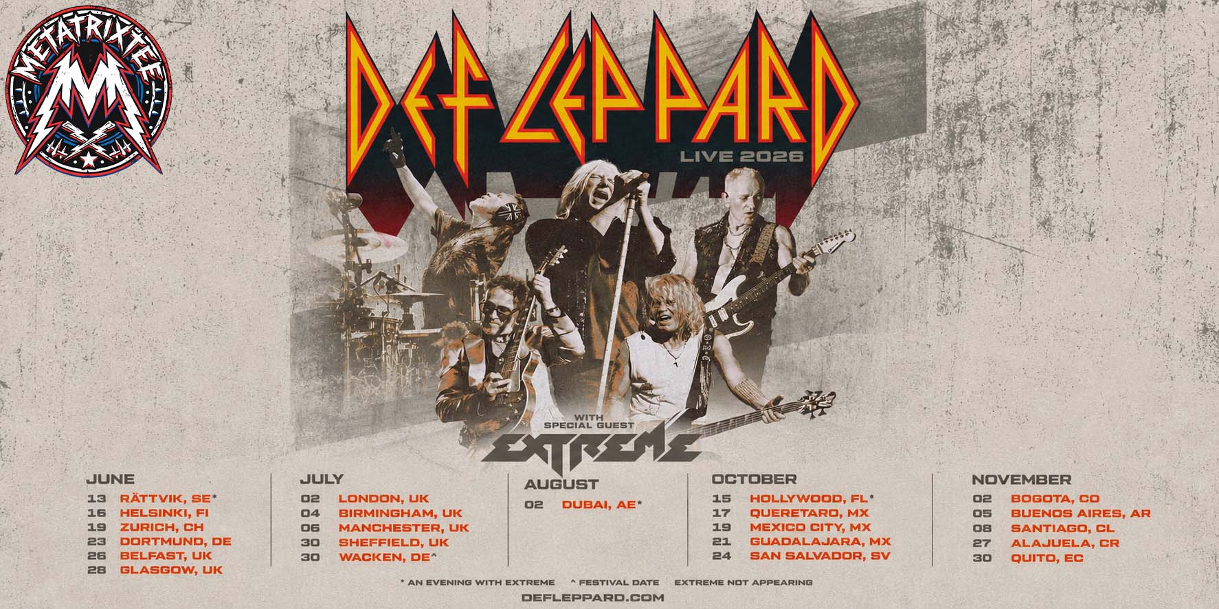 Chasing the Thunder: Def Leppard Tour 2026 Cities List Revealed