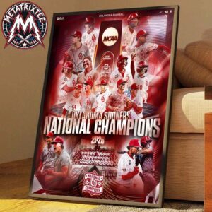Congrats Oklahoma Sooners Baseball Are 2026 National Champions NCAA Division I High-Quality Poster Canvas