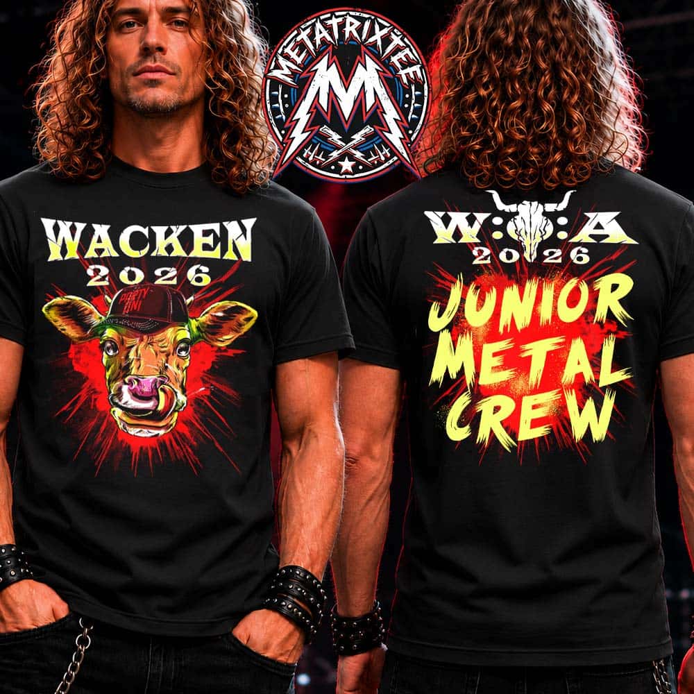 Cow 2026 Junior Metal Crew Tee For Wacken Open Air Festival 2026 For 35th Anniversary On July 29 To August 1 2026 Short T-Shirt Cow 2026 Junior Metal Crew Tee For Wacken Open Air Festival 2026 For 35th Anniversary On July 29 To August 1 2026 Short T-Shirt