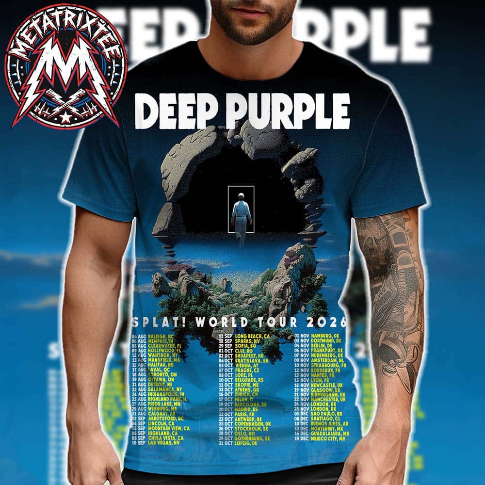 Deep Purple SPLAT World Tour 2026 Poster Cities List For August 4