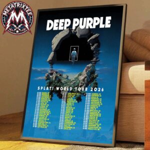 Deep Purple SPLAT World Tour 2026 Poster Cities List For August 4 To December 19 Premium Poster Canvas