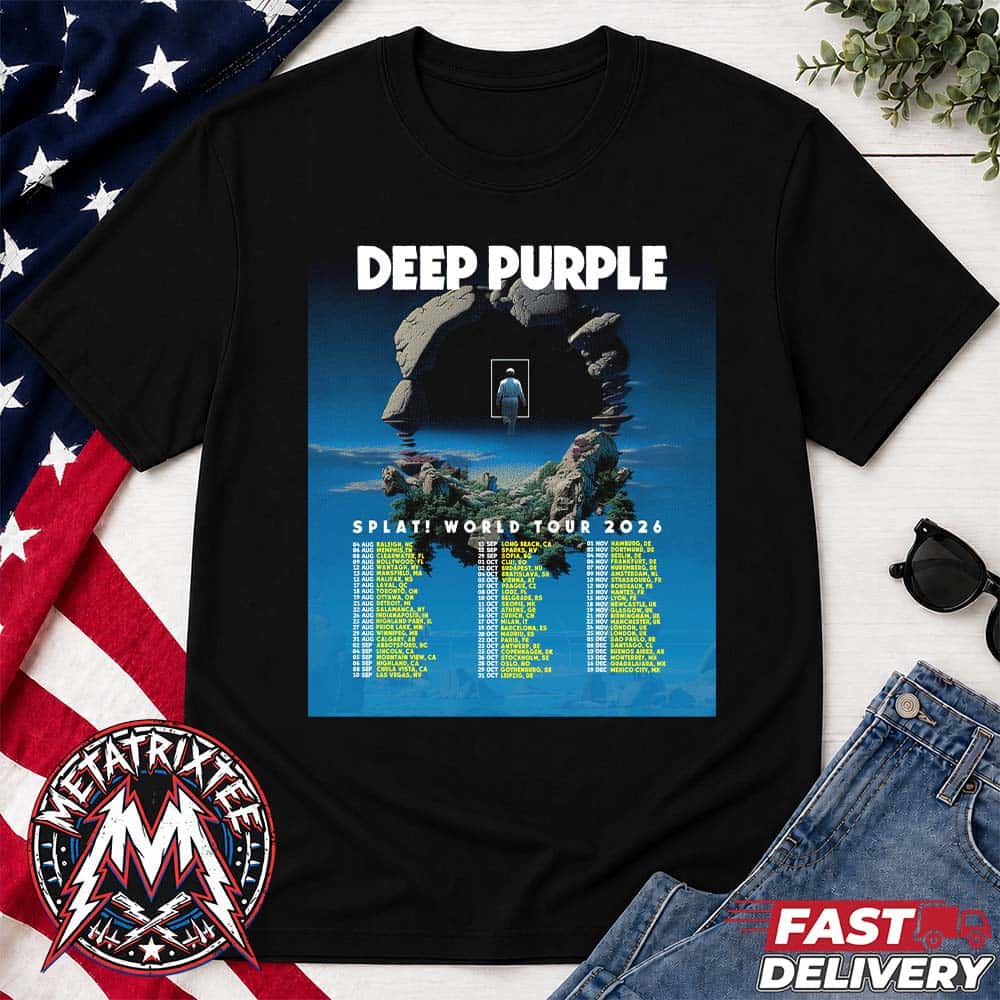 Deep Purple SPLAT World Tour 2026 Poster Cities List For August 4