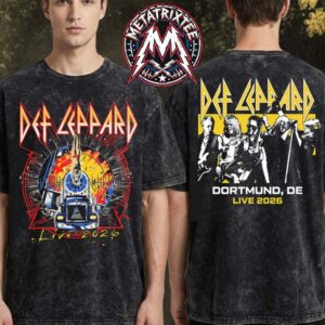 Def Leppard Dortmund Germany 2026 Merch Tee At Westfalenhalle On June 23 Live 2026 Washed T-Shirt
