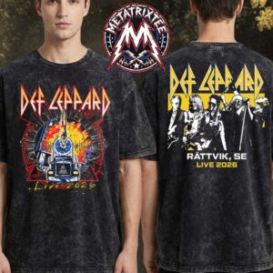 Def Leppard Live 2026 Rattvik Sweden Tee For June 13 2026 At Dalhalla Black Washed T-Shirt