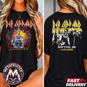 Def Leppard Live 2026 Rattvik Sweden Tee For June 13 2026 At Dalhalla Two Sided Black Short T-Shirt