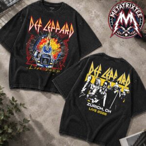 Def Leppard Live 2026 Zurich Switzerland Tee For June 19 2026 At Hallenstadion Washed T-Shirt