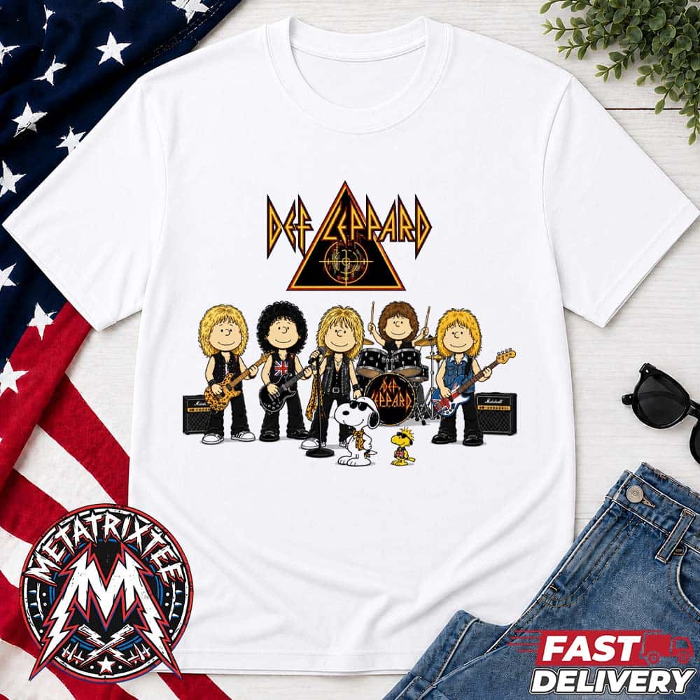 Def Leppard x Snoopy Pour Some Sugar on Peanuts White Short T-Shirt Def Leppard x Snoopy Pour Some Sugar on Peanuts White Short T-Shirt