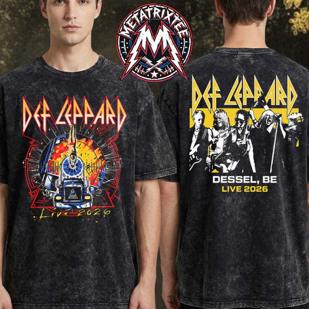 Dessel Belgium Def Leppard Live 2026 Merch Tee For June 21 2026 At Graspop Metal Meeting Washed T-Shirt Dessel Belgium Def Leppard Live 2026 Merch Tee For June 21 2026 At Graspop Metal Meeting Washed T-Shirt
