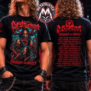 Destruction Thrashed and Maliced 2026 Tee For Summer List Tour For May 23 To September 6 Two Sided Short T-Shirt
