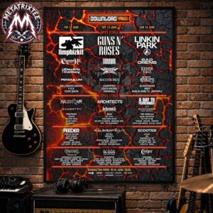 Download Festival XXIII 2026 Poster Lineup For Leicestershire UK On 10th-14th June 2026 At Donington Park Premium Poster Canvas
