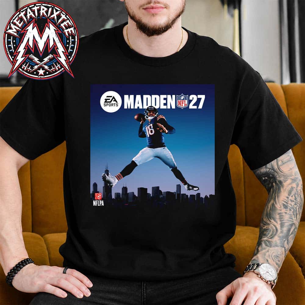 EA Sporrts Madden NFL 27 Caleb Williams Strikes Jump-Throw Pose Cover Athlete Short T-Shirt EA Sporrts Madden NFL 27 Caleb Williams Strikes Jump-Throw Pose Cover Athlete Short T-Shirt
