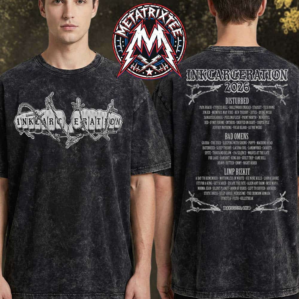 Eat Fist Tee For Inkcarceration Festival 2026 In Mansfield Ohio On July 17-19 2026 At The Historic Ohio State Reformatory Washed T-Shirt Eat Fist Tee For Inkcarceration Festival 2026 In Mansfield Ohio On July 17-19 2026 At The Historic Ohio State Reformatory Washed T-Shirt