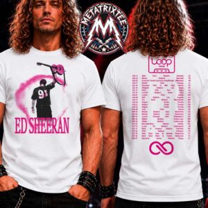 Ed Sheeran Loop Tour 2026 Merch Tee North American Tour 2026 For June 13 To November 7 Two Sided White T-Shirt