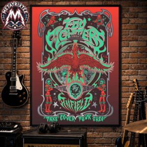 Foo Fighters Liverpool Poster By Liane Plant On June 25 2026 At Anfield Stadium In UK Take Cover Tour 2026 Poster Canvas