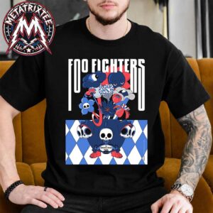Foo Fighters Paris French Poster For Take Cover Tour 2026 At Paris La Defense Aren On June 19 2026 Black T-Shirt