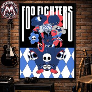 Foo Fighters Paris French Poster For Take Cover Tour 2026 At Paris La Defense Aren On June 19 2026 Poster Canvas