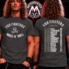 Foo Fighters Tour 2026 Merch Skeleton Lineup Tee For UK And EU List Dates June 10 To July 10 Black Short T-Shirt