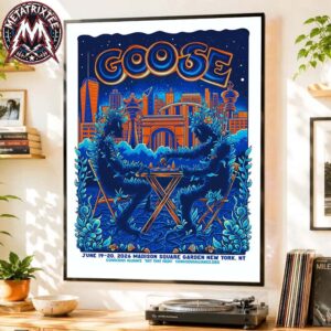 Goose Band Poster For Madison Square Garden 2026 Conscious Alliance Art That Feeds In New York NY On June 19-20 2026 Poster Canvas