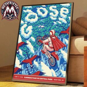 Goose Band Sunday Night Poster 2026 For SummerStage In Central Park In New York NY On June 21 2026 Poster Canvas