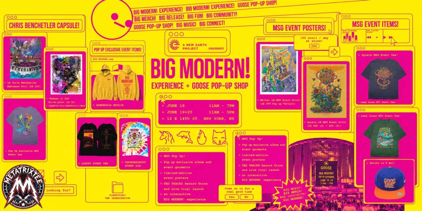 Goose Madison Square Garden 2026 Merch Guide Exclusive Pop Up Tees & Posters