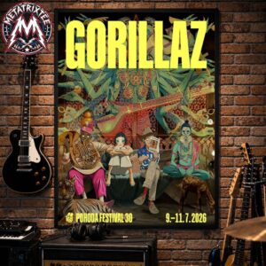 Gorillaz x Pohoda Festival 2026 Poster Cover Pohoda’s 30th For July 9 To July 11 2026 At Trencin Airport Poster Canvas