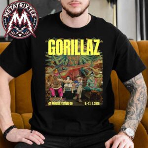 Gorillaz x Pohoda Festival 2026 Poster Cover Pohoda’s 30th For July 9 To July 11 2026 At Trencin Airport Unisex T-Shirt