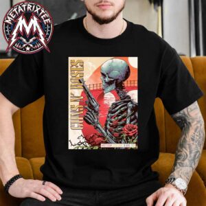 Guns N Roses Amsterdam Tonight Poster For June 18 2026 In Netherlands At Ziggo Dome Short Black T-Shirt