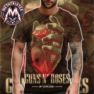 Guns N Roses Belgium Poster Tonight World Tour 2026 At The AFAS Dome In Antwerp On June 28th 2026 All Over Print Shirt