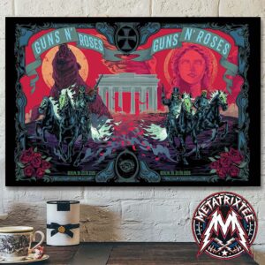 Guns N Roses Berlin Night Two Poster For June 23 And 25 European World Tour 2026 At The Uber Arena Decor Poster Canvas