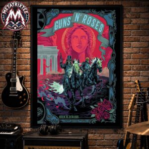 Guns N Roses Berlin Night Two Poster For June 25th European World Tour 2026 At The Uber Arena Poster Canvas
