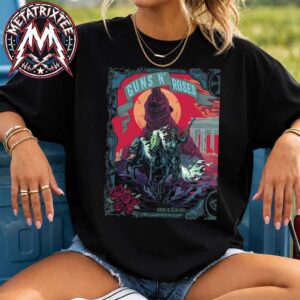 Guns N Roses Berlin Tonight Poster For The Uber Arena On June 23 2026 European World Tour Short Black T-Shirt