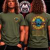 Guns N Roses Bullet And Roses Tee World Tour 2026 Cities List Two Sided Black T-Shirt Guns N Roses Bullet And Roses Tee World Tour 2026 Cities List Two Sided Black T-Shirt